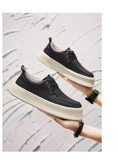 Chaussures basses en cuir respirant pour hommes, chaussures d'étudiant, optique astronomique, chaussures de planche décontractées, ChimYouth, nouveau, été