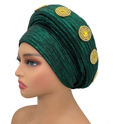 Mode africain Turban casquette femmes Autogele couvre-chef dame bandeau Nigeria mariage couvre-chef Turbante Mujer