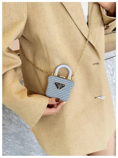 Nouveau mini sac décoratif à bandoulière avec bandoulière en chaîne, sac à main rouge luxueux, petit sac rétro