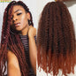 1 - 6 paquets de cheveux en crochet de twists Marley de 18 pouces, de noir et brun à blond, cheveux de tresse ombré Afro Marley synthétique, pour les tresses de mèches fausses