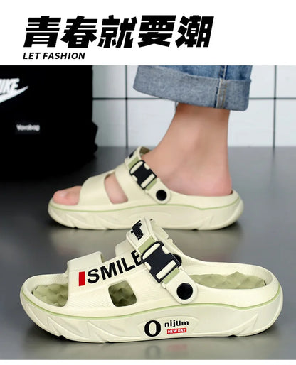 2025 nouveaux pantoufles de Massage pour hommes sandales d'extérieur intérieures plage confortables diapositives souples chaussures décontractées pour hommes femmes pantoufles de maison