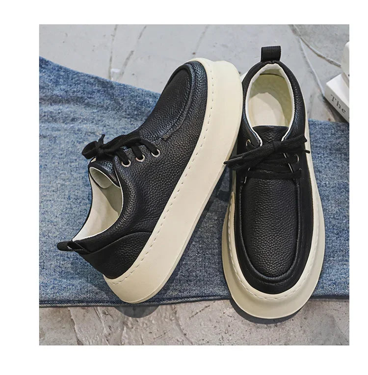 Chaussures basses en cuir respirant pour hommes, chaussures d'étudiant, optique astronomique, chaussures de planche décontractées, ChimYouth, nouveau, été