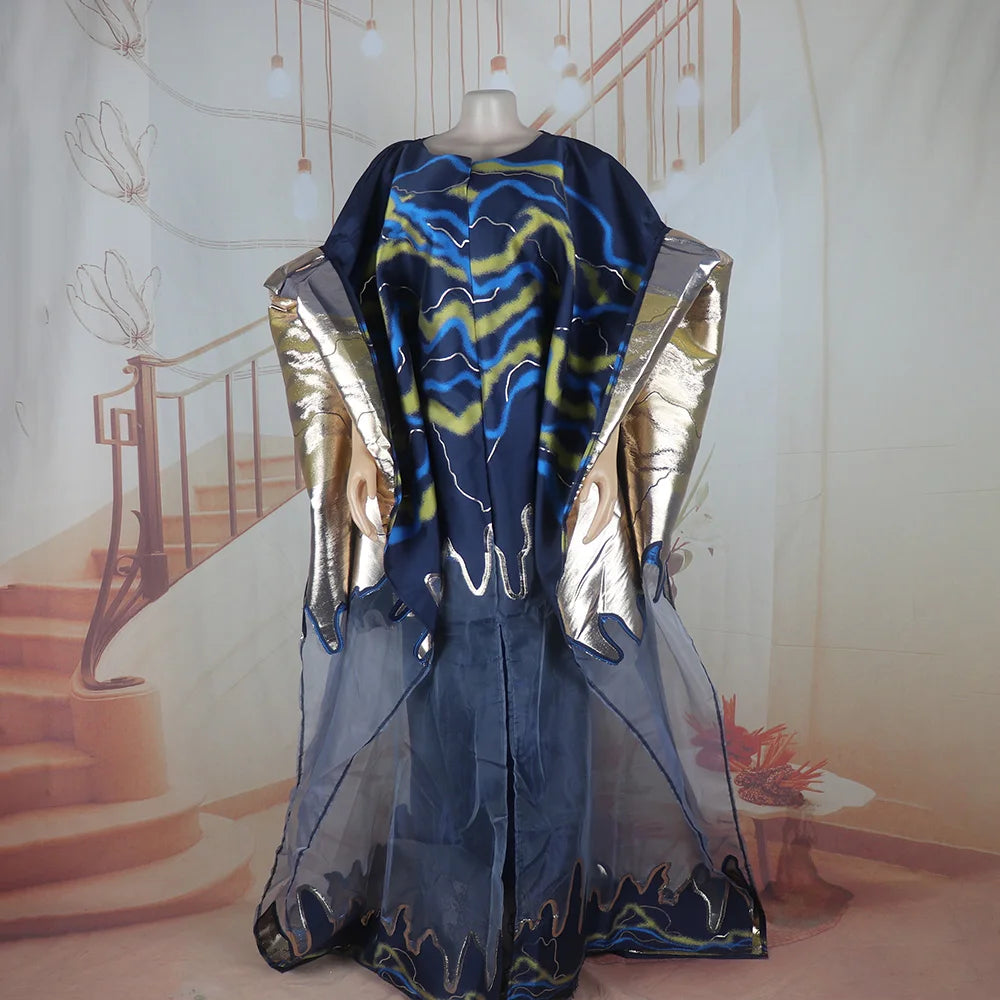 Robes africaines luxueuses pour femmes, grande taille, paire avec sous-vêtements en dentelle, vêtements afro-américains