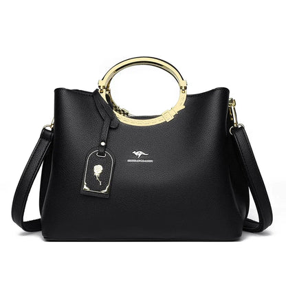 Sac à Main de Luxe en Cuir Souple pour Femme, Fourre-Tout de Grande Capacité à 3 Couches, de Styliste, de Bonne Qualité