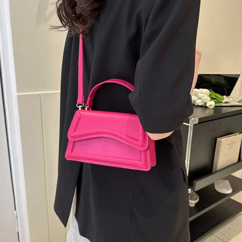 Nouvelle mode sac à bandoulière tendance en cuir PU sacs à main messager couleur unie loisirs élégant sacs à bandoulière pour femmes filles