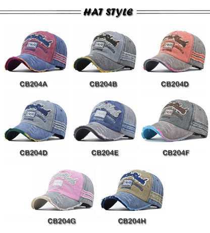 Coton lavé 1969 broderie casquettes de Baseball pour femmes hommes Sport visières Vintage casquette Snapback unisexe-adolescent Hip Hop chapeau os papa chapeau