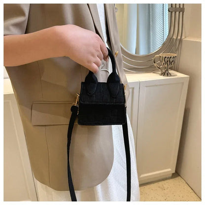 Sac à main en feutre coloré pour femme, mini sacs à main, sac à bandoulière, motif pierre, initié