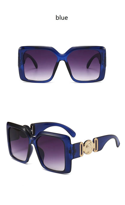 INS populaire carré lunettes de soleil femmes luxe rétro marque hommes tendance voyage lunettes de soleil femme nuances UV400 Oculus