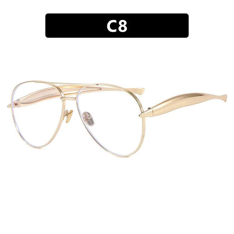 Lunettes de soleil rondes et épaisses en métal pour femmes, monture ronde et épaisse, Style célèbre, décontractées, Protection UV400