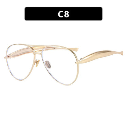 Lunettes de soleil rondes et épaisses en métal pour femmes, monture ronde et épaisse, Style célèbre, décontractées, Protection UV400