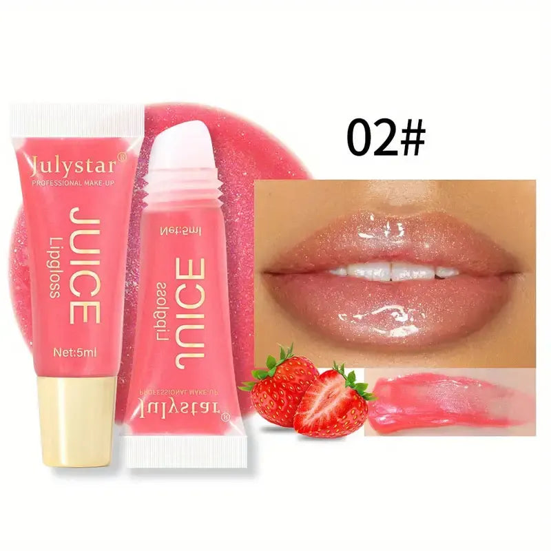 Gelée liquide hydratante et éclaircissante, huile de baume Jules, parfum de fruits Jules Lines Jelly Pout, verre brillant