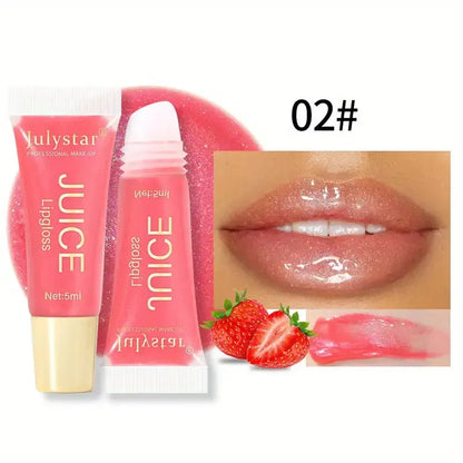 Gelée liquide hydratante et éclaircissante, huile de baume Jules, parfum de fruits Jules Lines Jelly Pout, verre brillant