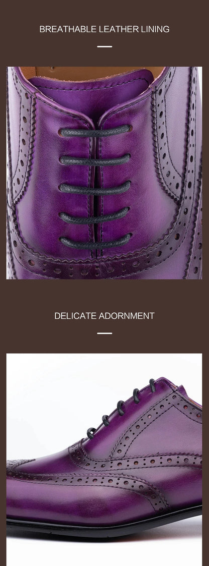 Chaussures Oxford faites à la main pour hommes, chaussures Derby à lacets, cuir véritable, élégantes, carrées, artisanat, fête de mariage, nouvelle tendance, mode