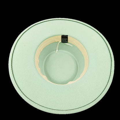 Chapeau fedora rose 8cm, haut convexe concave, chapeau de jazz pour femmes et hommes, chapeau fedora classique à dessus plat