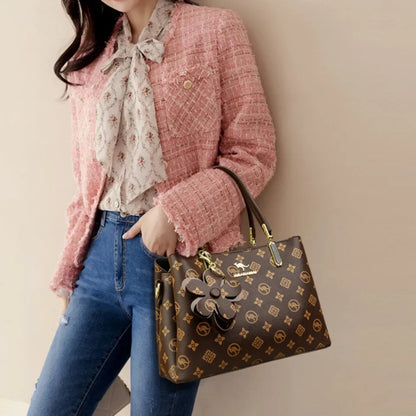 Sacs à poignée supérieure imprimés pour femmes, Sac à main en cuir de bonne qualité, Sac à bandoulière de luxe de styliste pour dames, Sac de banlieue