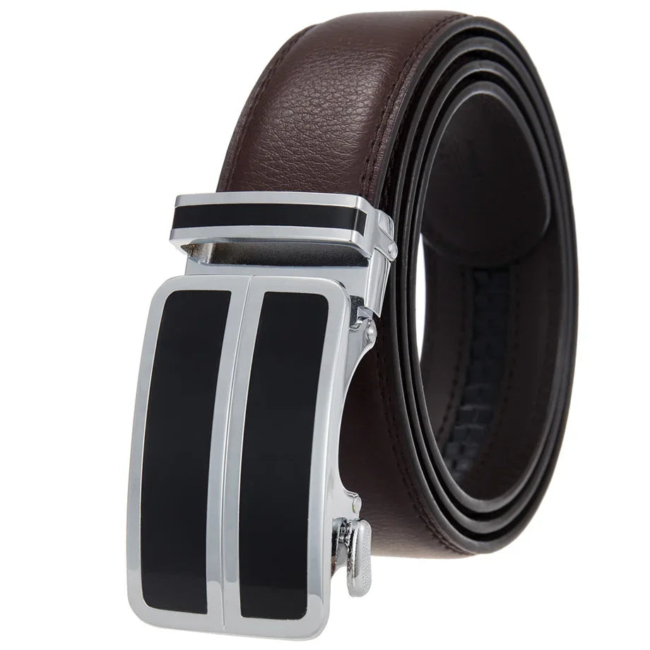Plyesxale Black Khaki Blue Red White Leather Belt For Men Good Quality Mens Belts Luxury Automatic Buckle Waist Strap Male B1049