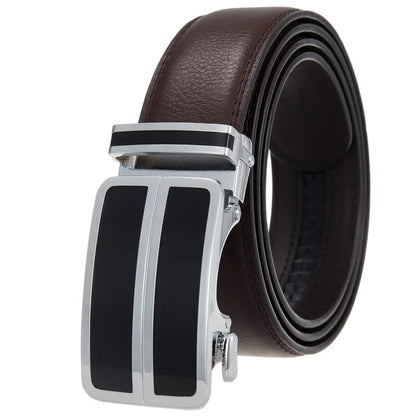 Plyesxale Black Khaki Blue Red White Leather Belt For Men Good Quality Mens Belts Luxury Automatic Buckle Waist Strap Male B1049