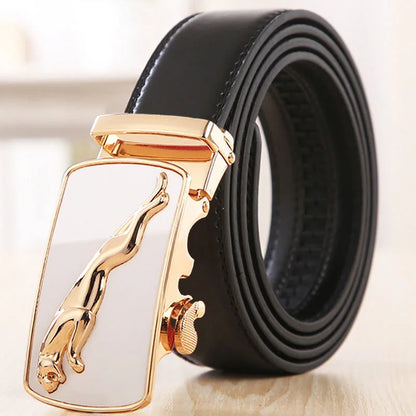 Ceinture en cuir véritable pour hommes et femmes, sangle de structure automatique, mode polyvalente, procureur, femme, homme, blanc, noir, pantalon rouge, environnement