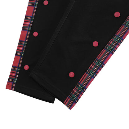 Pantalon en patchwork rayé pour homme, bouton latéral vintage, chimproximity, adt Straight fjMen, pantalon décontracté, printemps, automne, 2025