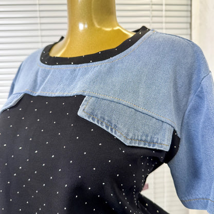 Ensemble deux pièces en Denim pour femmes, ensemble pantalon assorti, Streetwear Y2k, décontracté, perçage à chaud, hauts, jambes larges, pantalons longs, taille haute, 2025