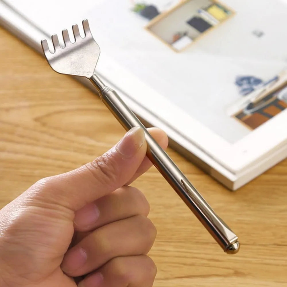 Gratte-dos télescopique argenté, grattoirs portables extensibles en acier inoxydable pour hommes et femmes, cadeaux pour mères, cadeaux pour hommes, G