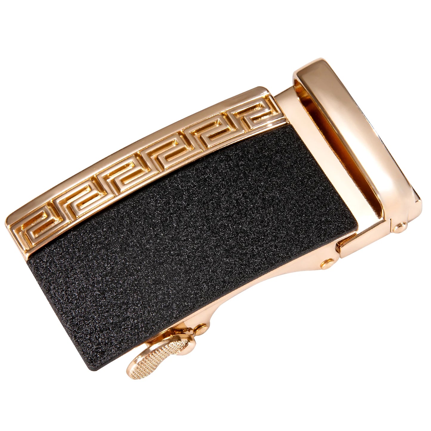 Ceintures en cuir noir pour hommes, 110CM-130CM, sangle à cliquet en relief, boucles automatiques, robe coulissante, ceinture en jean pour hommes