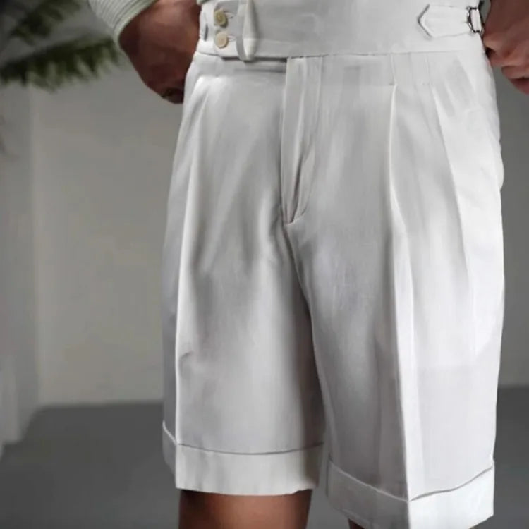 Short de travail d'été pour hommes, créateur italien, blanc, coupe slim, longueur aux genoux, confortable, trempé, nouveau, bermuda décontracté