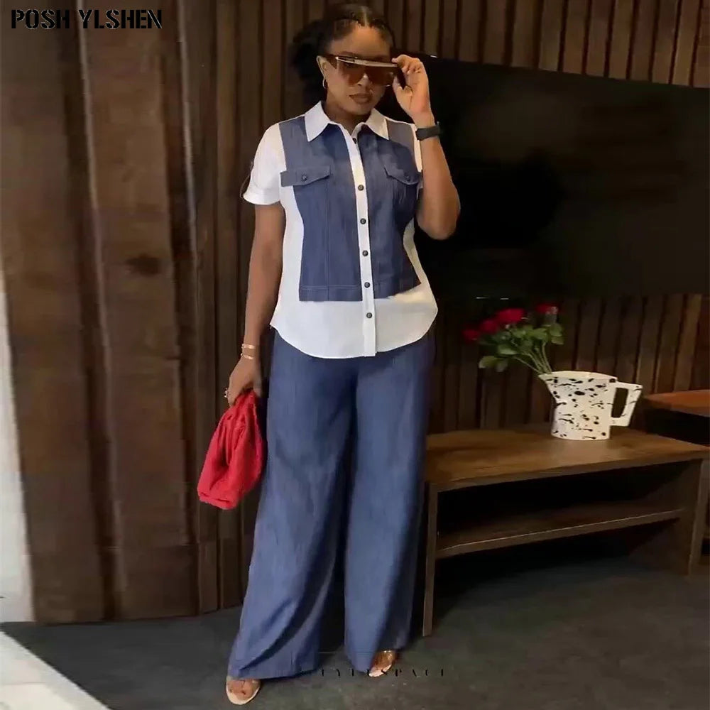 Ensembles de pantalons africains pour femmes, robes Ankara, épissure de Turquie, grande taille, vêtements de vacances, ensembles assortis, tenue 2 pièces, nouveau, 2024