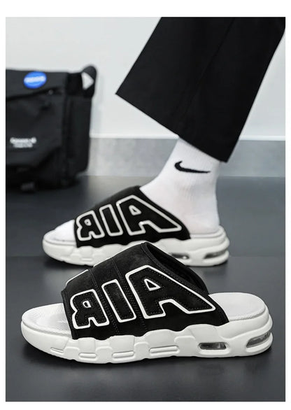 Nouveaux hommes d'été pantoufles homme coussin d'air pantoufles de créateur tongs pour hommes doux antidérapant pantoufles de sport pour hommes Chanclas Hombre