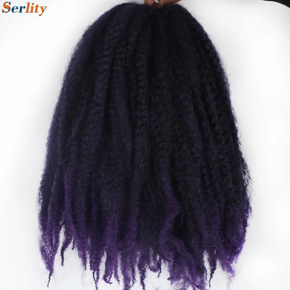 Marley Twist cheveux tressés pré - étirés pack de 1 - 6 ombre boucles africaines crochet cheveux tressés pour faux locs Jumbo Marley Twist cheveux