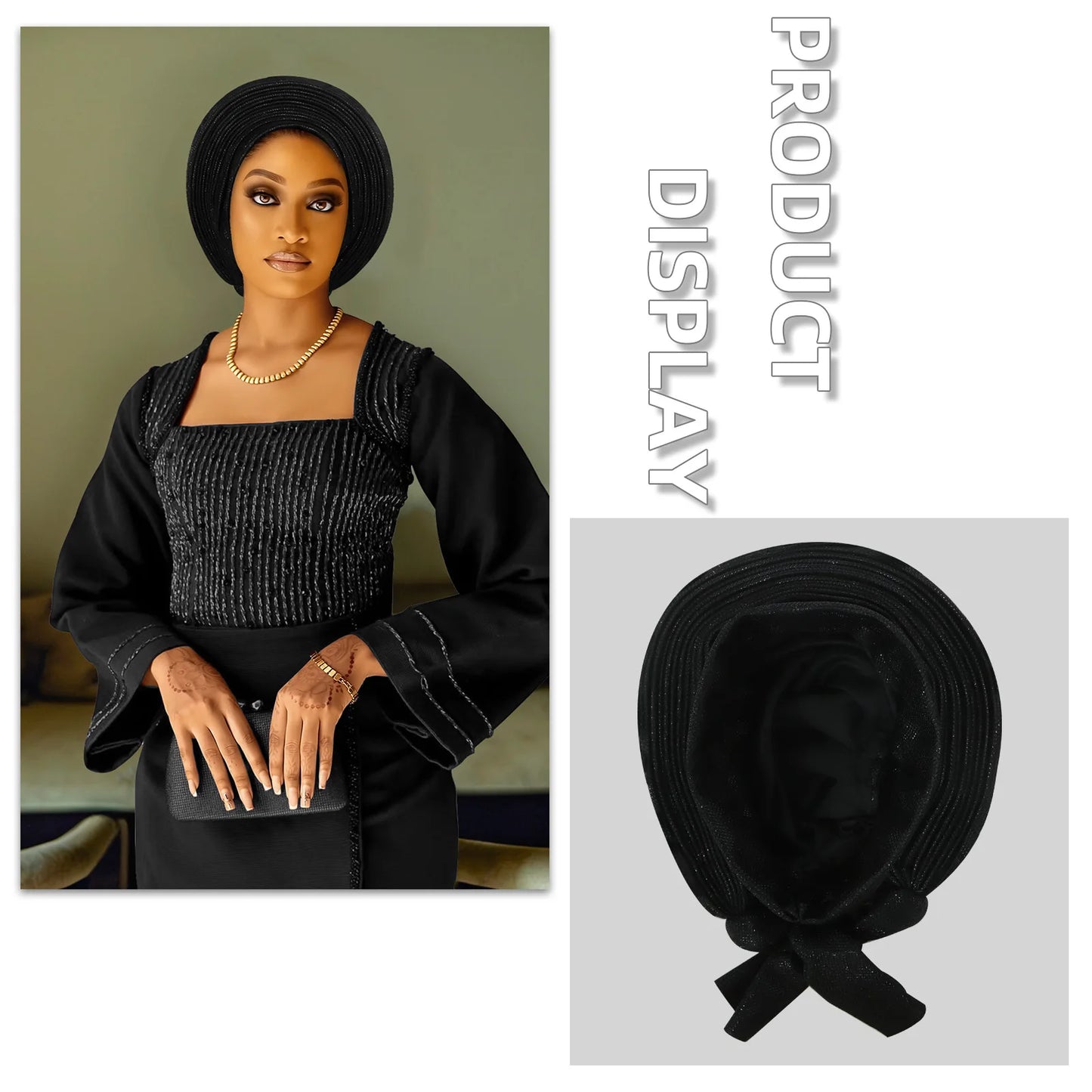 Casquette Turban plissée pour femmes africaines déjà fabriquées Auto Gele femme bandeau Nigeria dame chapeaux chapeau fête de mariage chapeaux