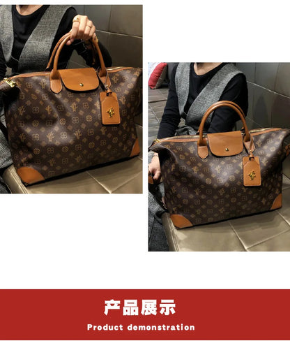 Sacs pour femmes authentiques de grande capacité de Hong Kong, sacs fourre-tout à la mode, en cuir véritable, sacs de voyage à bandoulière populaires.