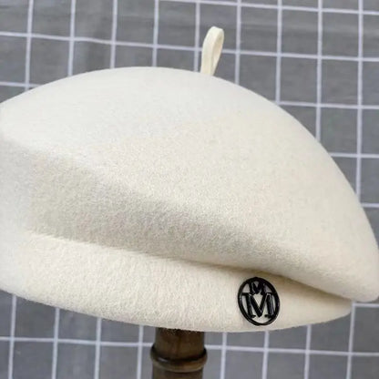 Classique dames béret chapeau fantaisie laine feutre chapeau plus chaud hiver chapeau casquette blanc noir femmes Fedora chapeau fascinateur pilulier chapeau formel