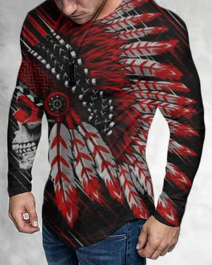 T-shirt à manches longues à col rond pour hommes, t-shirts graphiques à impression de lettres, vêtements de rue décontractés, t-shirts de médicaments, mode, Y2K