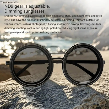 Lunettes soleil steampunk multifonction les lentilles polarisées à mode pour conduire pêche 32 Go