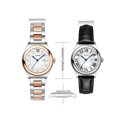 Montre femme élégante haut de gamme luxe Vintage montres pour femmes ronde dames horloge à main véritable CD ou boucle papillon