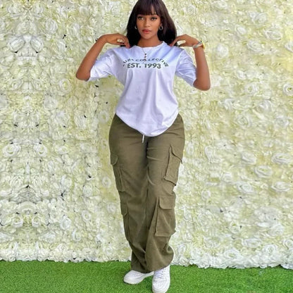 Ensemble Dashiki Africain pour Femme, Haut et Pantalon Assortis, Vêtements d'Été et d'Automne, Nouvelle Collection, 2 Pièces