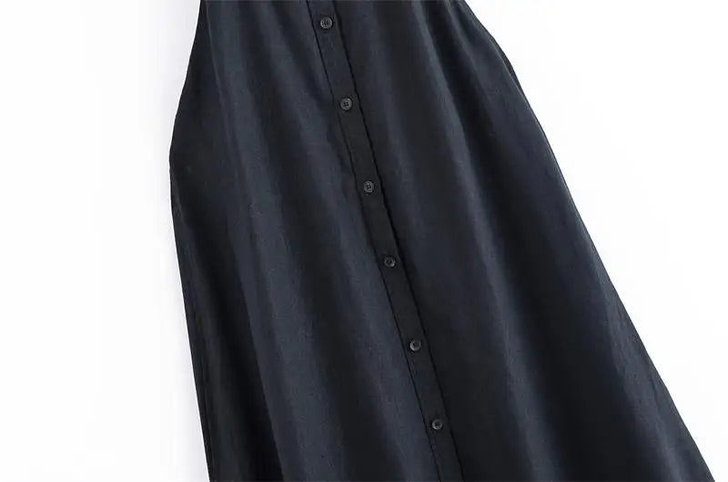 Robes d'été femmes 2025 nouveau cou-pendu élégant longue robe de vacances femmes rue Chic jeunesse robe de mode ample