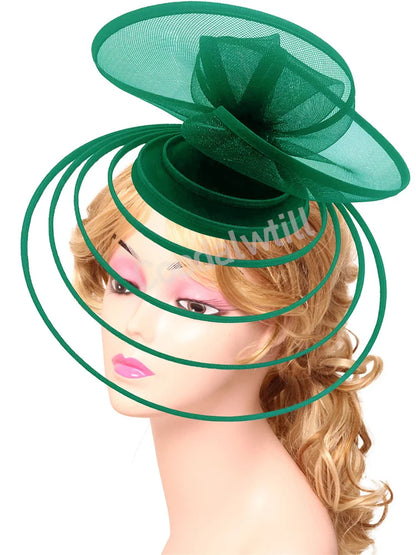 Église Fascinator Chapeau mariage maille casque femmes fête Banquet Chapeau casquette bandeau dames fête thé Royal Ascot pilulier casquettes