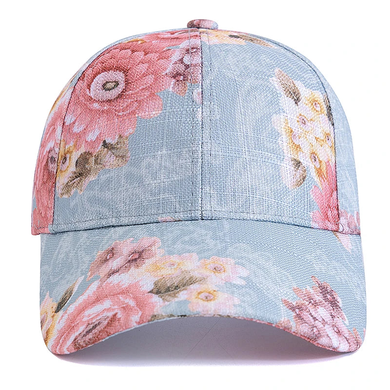Casquette de Baseball respirante à motif de fleurs pour femmes, nouveau Style, décontractée, Streetwear d'extérieur, chapeau de sport, Dopamine, à la mode
