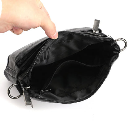 Sac messager en cuir pour hommes, sac à bandoulière d'affaires, petit sac à bandoulière multifonction, sac de voyage pour hommes