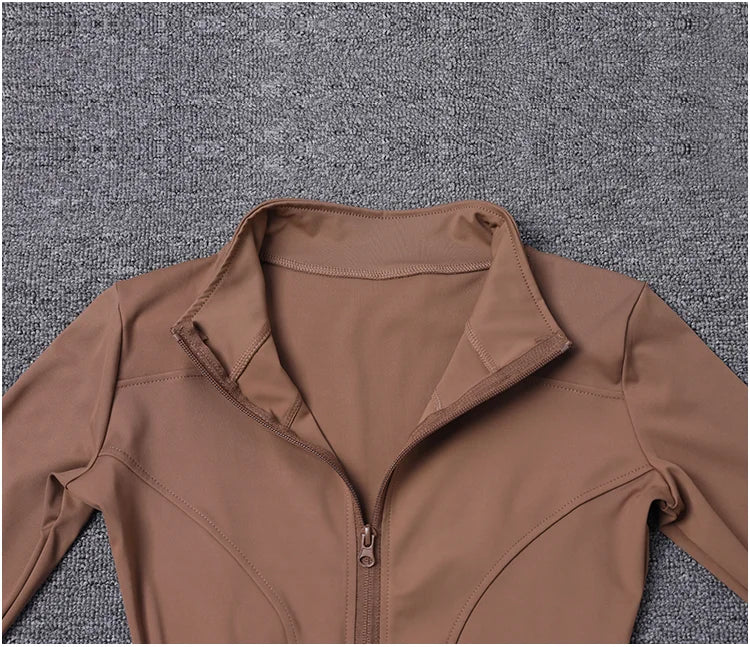 Veste de Sport pour femmes, chemise à manches longues, manteau d'entraînement, vêtements d'entraînement, de Yoga