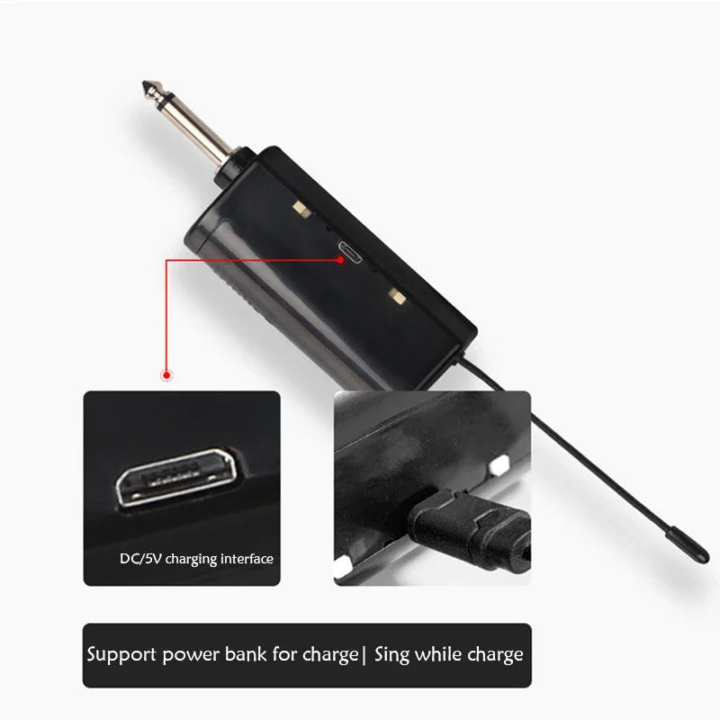 Microphone casque micro Lavalier sans fil avec émetteur récepteur affichage LED transmetteur Bodypack pour l'enseignement des performances en direct