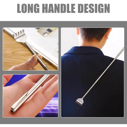 Gratte-dos télescopique argenté, grattoirs portables extensibles en acier inoxydable pour hommes et femmes, cadeaux pour mères, cadeaux pour hommes, G
