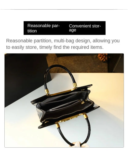 Sac à main de luxe léger de haute qualité, fourre-tout à la mode pour femmes, imprimé crocodile, sac à bandoulière simple, nouvelle collection automne et hiver 2024