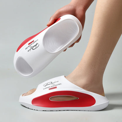 Pantoufles d'été pour hommes, semelle épaisse, douces, confortables, antidérapantes, respirantes, sandales de plage pour adolescents, garçons, chaussures de sport en plein air décontractées