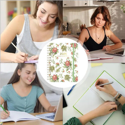 Cahier de licence multifonctionnel pour hommes et femmes, belle licence 03/licence, hebdomadaire, mensuel, couverture de plante, à faire, 2025