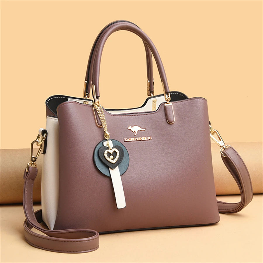 Sacs à bandoulière de marque pour femmes, fourre-tout de grande capacité à 3 couches, sac à main en cuir de bonne qualité de luxe de styliste, nouvelle collection 2024