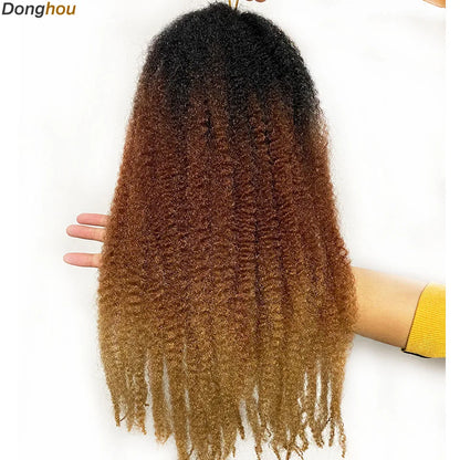 Marley Hair 18 pouces cheveux synthétiques tressés Marley Ombre noir brun blond gris 350 pour cheveux tressés Afro Kinky Marley Twist