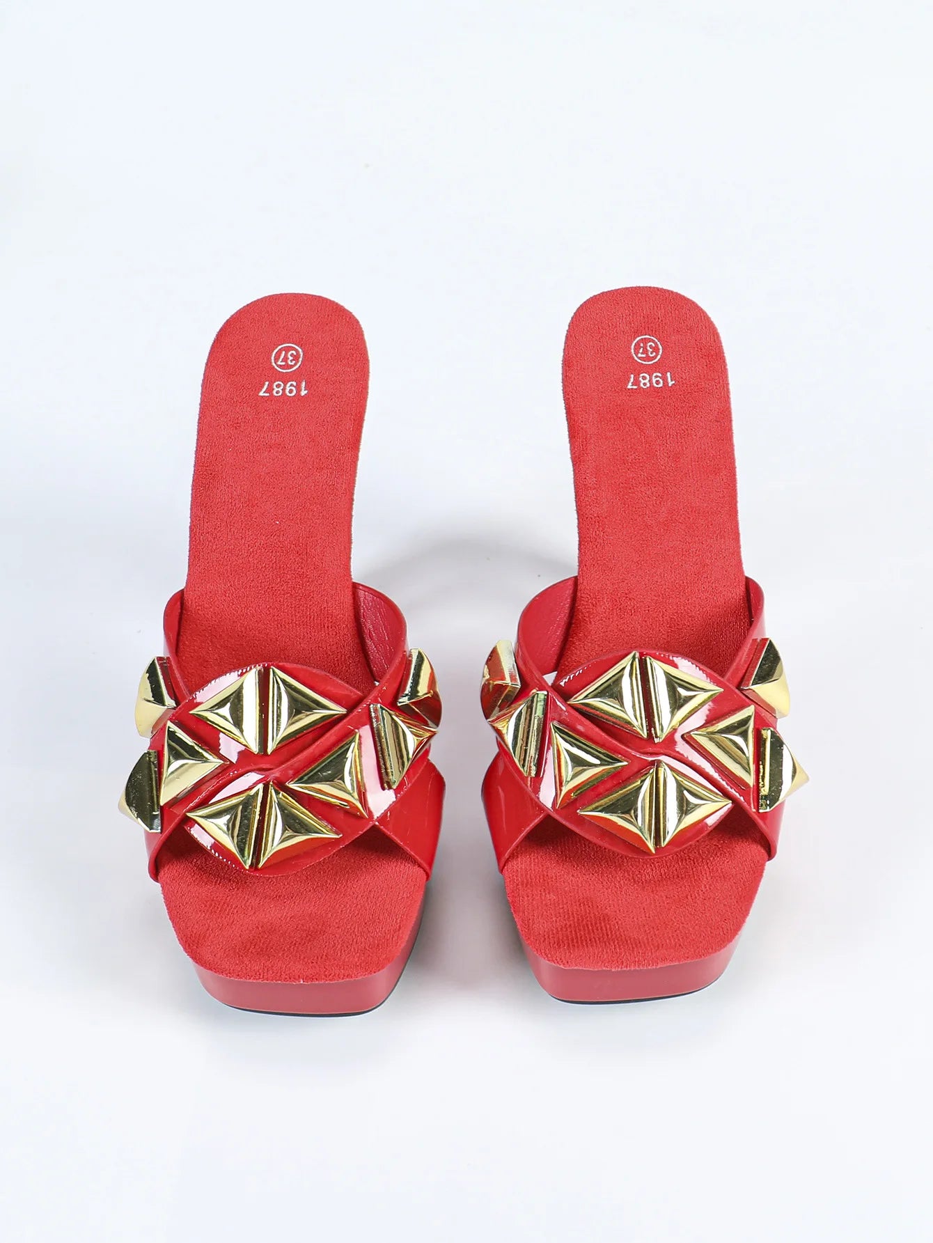 Pantoufles à plateforme pour femmes, style étrange, fretwork, talons hauts, carré, Parker, sandales évidées, chaussures d'été pour femmes, nouveau, 2025, 12cm